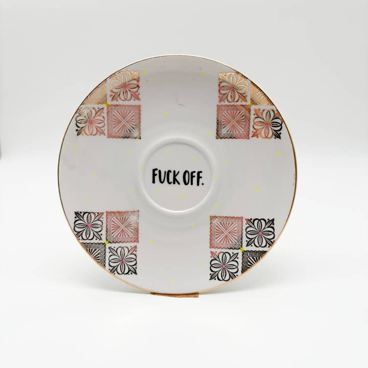 Wall plate small FUCK OFF for wholesale by ohRuby