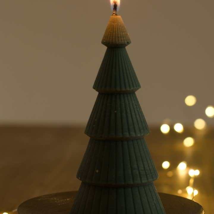 Sonder candles – wholesale Pillar candle – ribbed christmas tree candle2