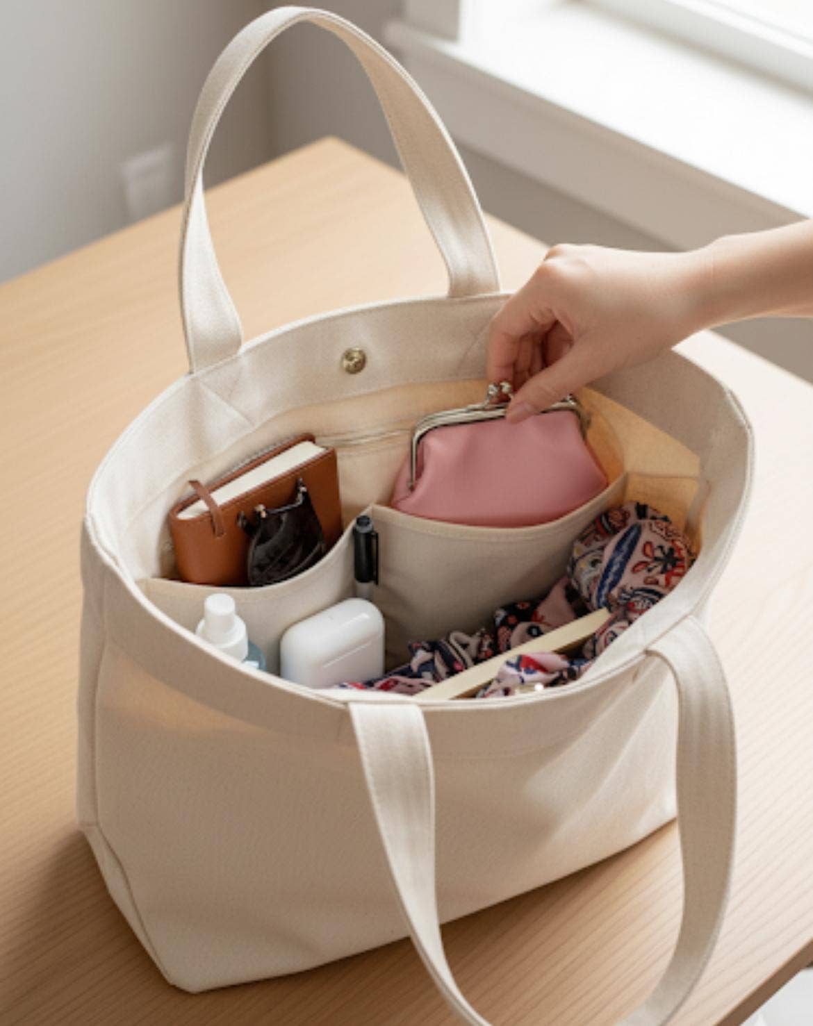 Magnifique Hearts - Wholesale Coin Purse - Women's - Pink Canvas Coin Purse – 3.5″ Compact Change Holder4