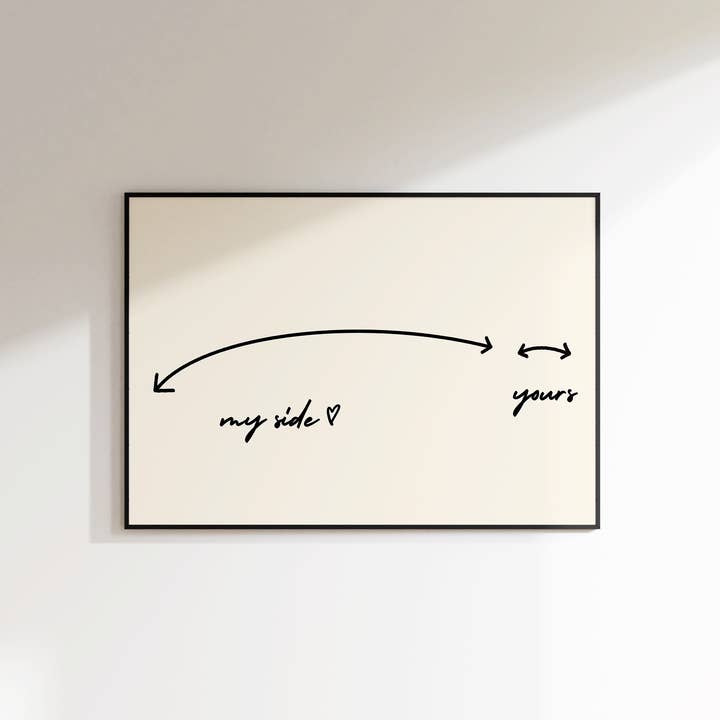 His and Hers Bedroom Print | Bedroom Decor | Couples Gift for wholesale by Refined Spaces