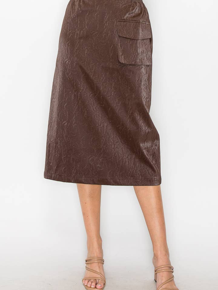 Gonna in pelle Lori per la vendita all'ingrosso da parte di Joh Apparel