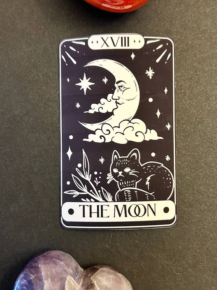 “The Moon” Tarot Card Stickers for wholesale by Uniquely Made Design