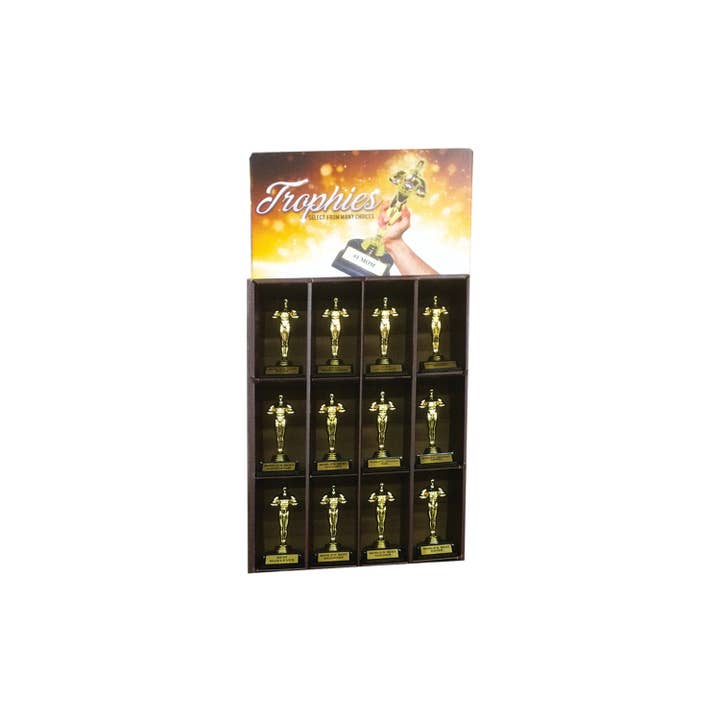 AAHS Enterprises - Wholesale Retailer Display - Paper & Novelty - 24 TROPHIES COUNTER DISPLAY
