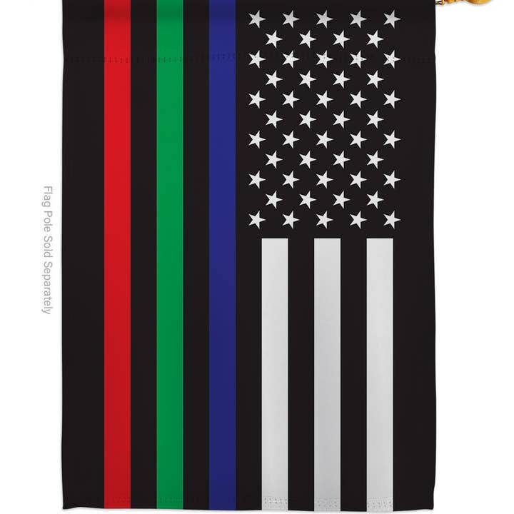 Two Group Flag Co – wholesale Flagga – US Tunn Blå Grön Röd Linje Första Responders Polisflagga