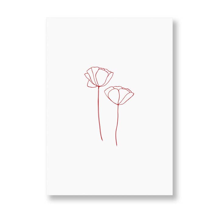 Poppy | Postcard for wholesale by SANS.design
