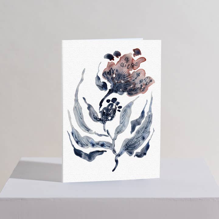 Summer flower II watercolour card for wholesale by Verity Burton