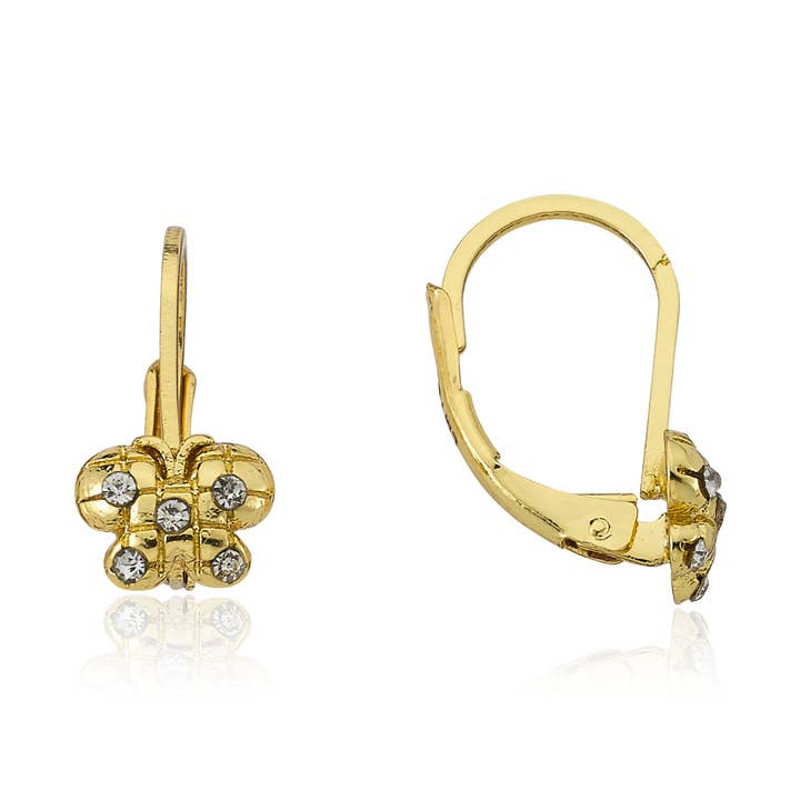 Crystal Butterfly Earring for wholesale by Little Miss Twin Stars
