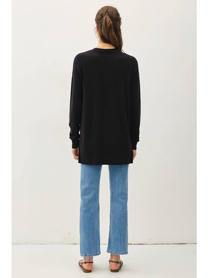 Be Cool - Wholesale Knit Sweater - Women's - OVERSIZED LONG SLEEVE SIDE SPLIT SWEATER