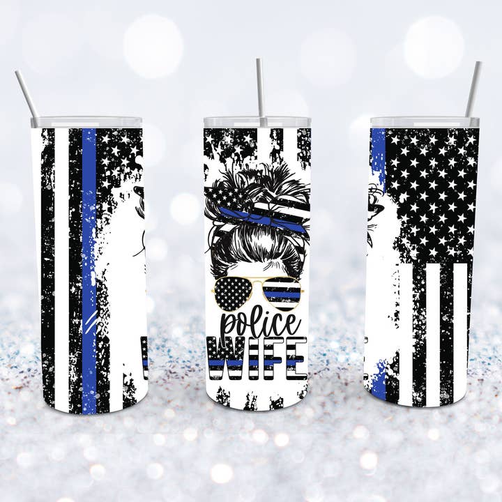Police Wife Tumbler for wholesale by Beyond Bayside