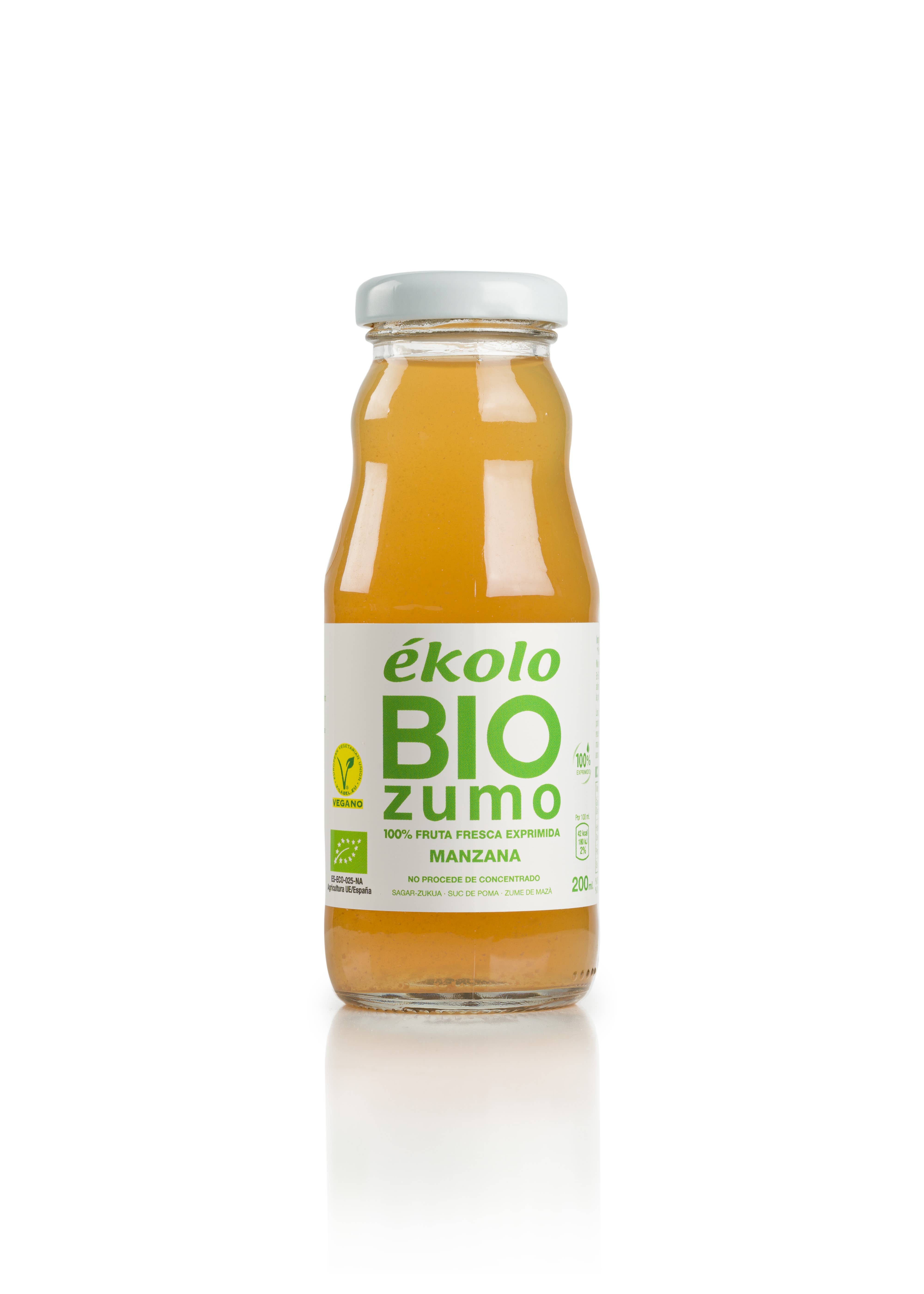 ekolo - Wholesale Fruit Juice - Organic Apple Juice, 100% squeezed, 12 units x 200ml