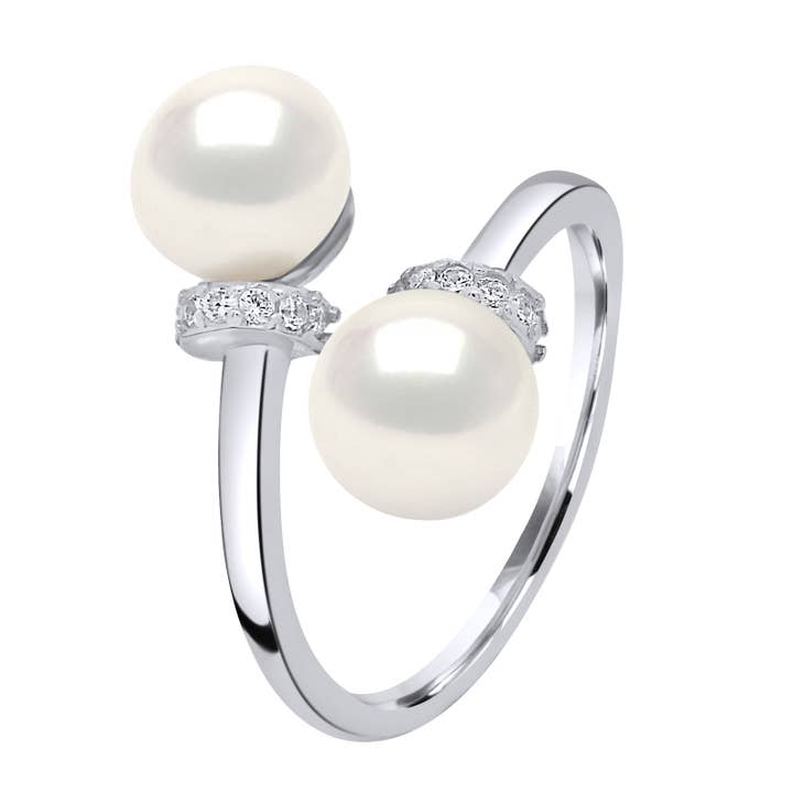 Du & Me 2 Äkta Sötvatten Odlade Pärlor Ring för wholesale av Mitzuko