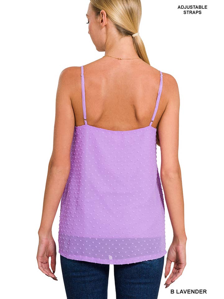 Vanilla Monkey - Wholesale Camisole - Women's - Swiss Dot Adjustable Strap V-neck Cami Top