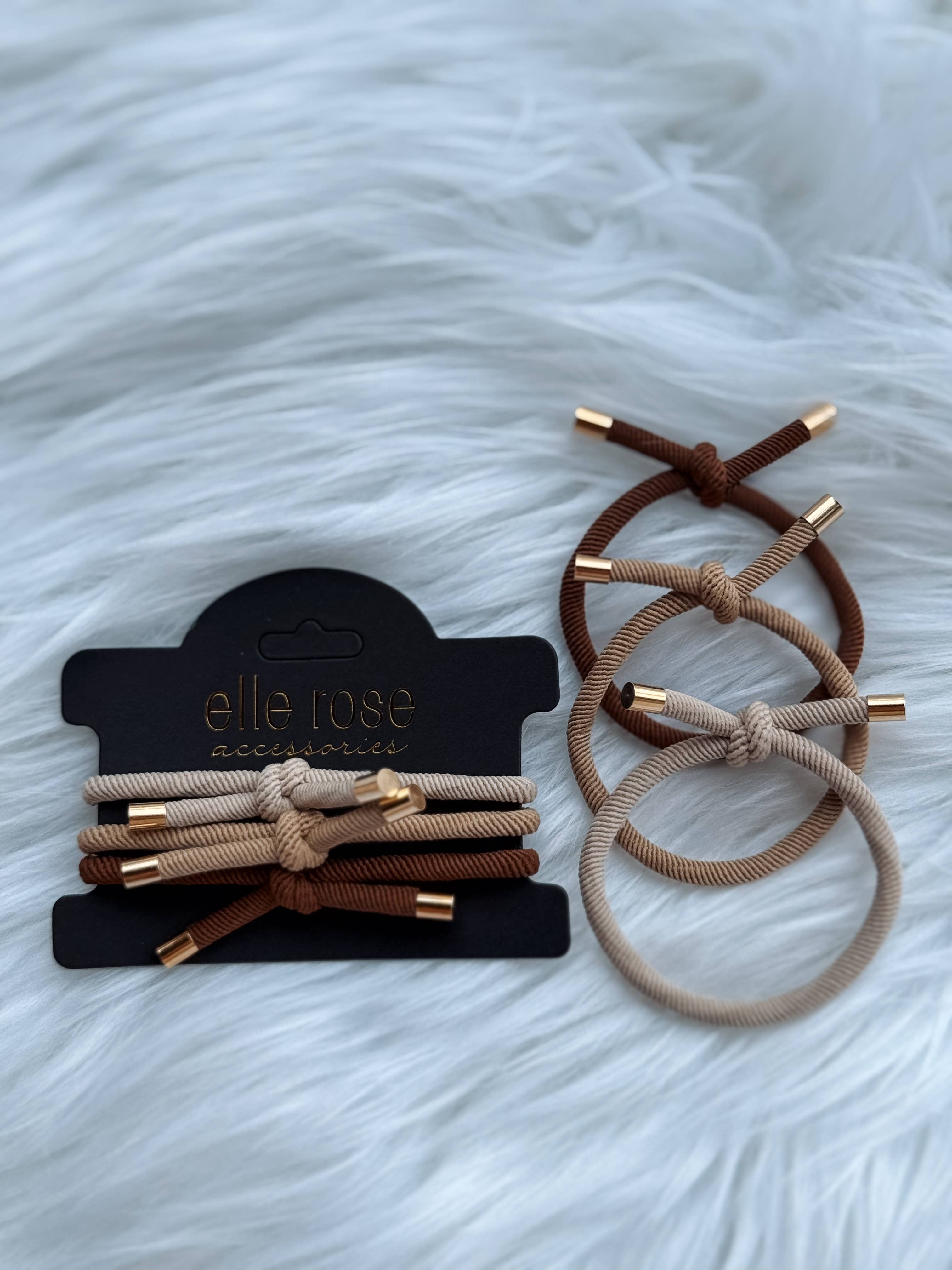 Scented By Elle - Wholesale Jewelry Set - Neutral Hair Tie/Bracelet Trio