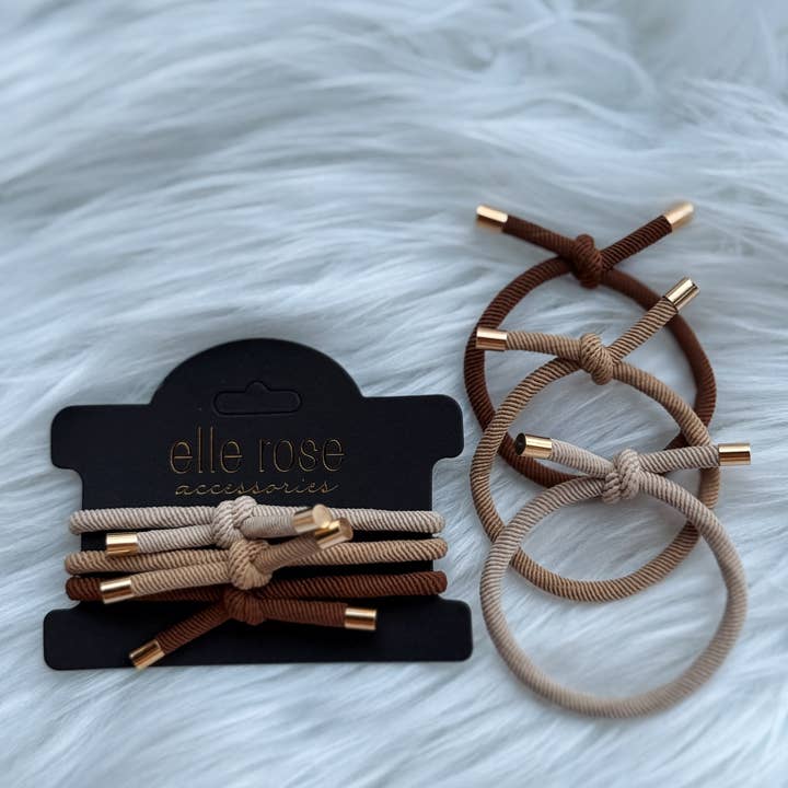 Scented By Elle – wholesale Smycken – Neutral Hårsnodd/Armband Trio