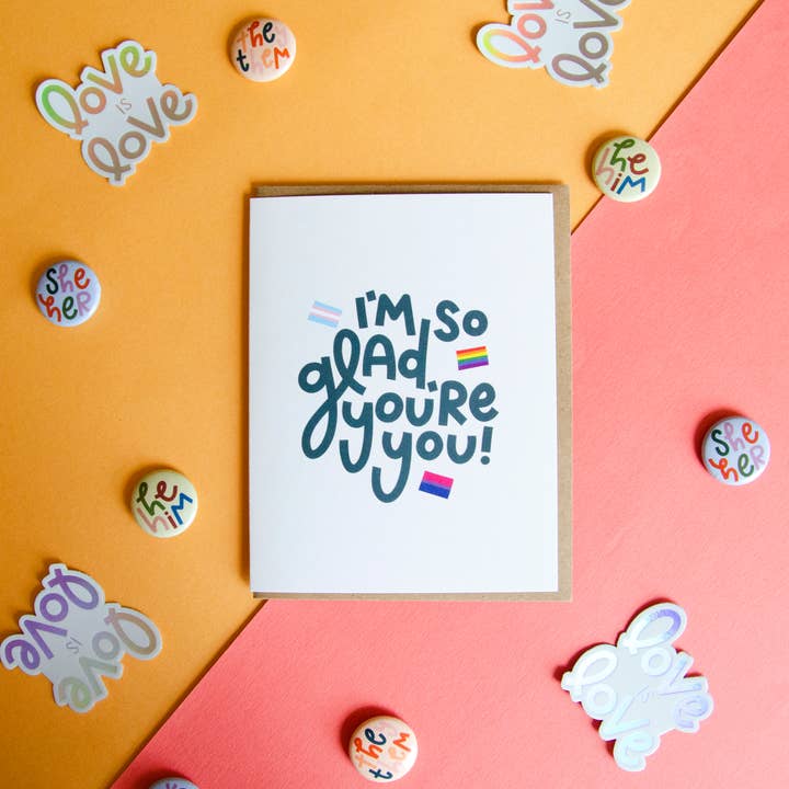 Twentysome Design - Wholesale Sticker - Love is Love LGBTQ Gay Pride Rainbow Holographic Sticker3