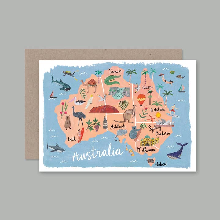 AUSTRALIA card for wholesale by AHD Paper Co