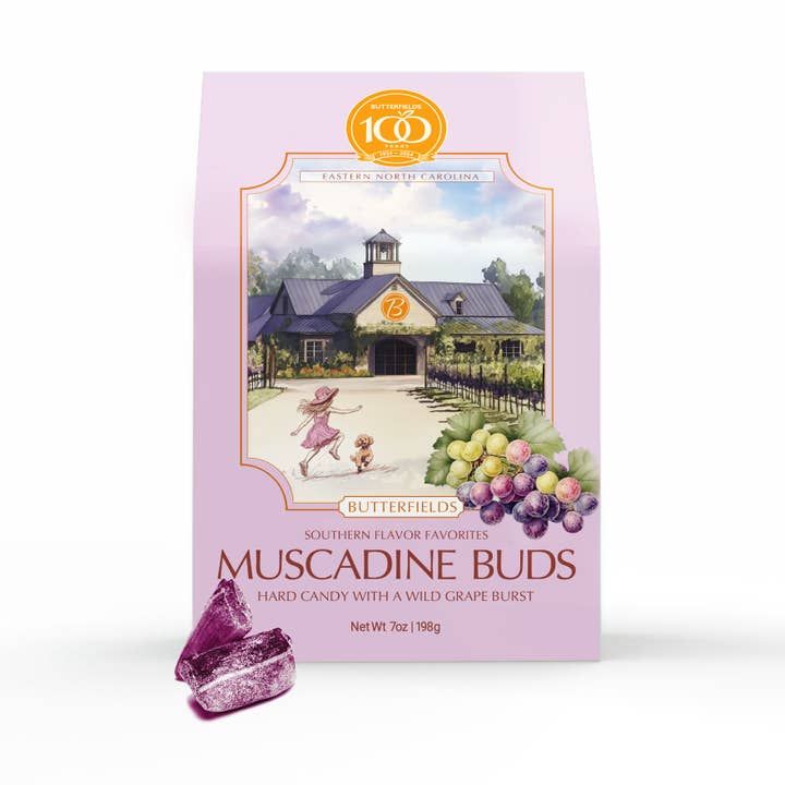 Bourgeons de Muscadine Butterfields Caroline du Nord 198 g pour la vente par Butterfields Candy