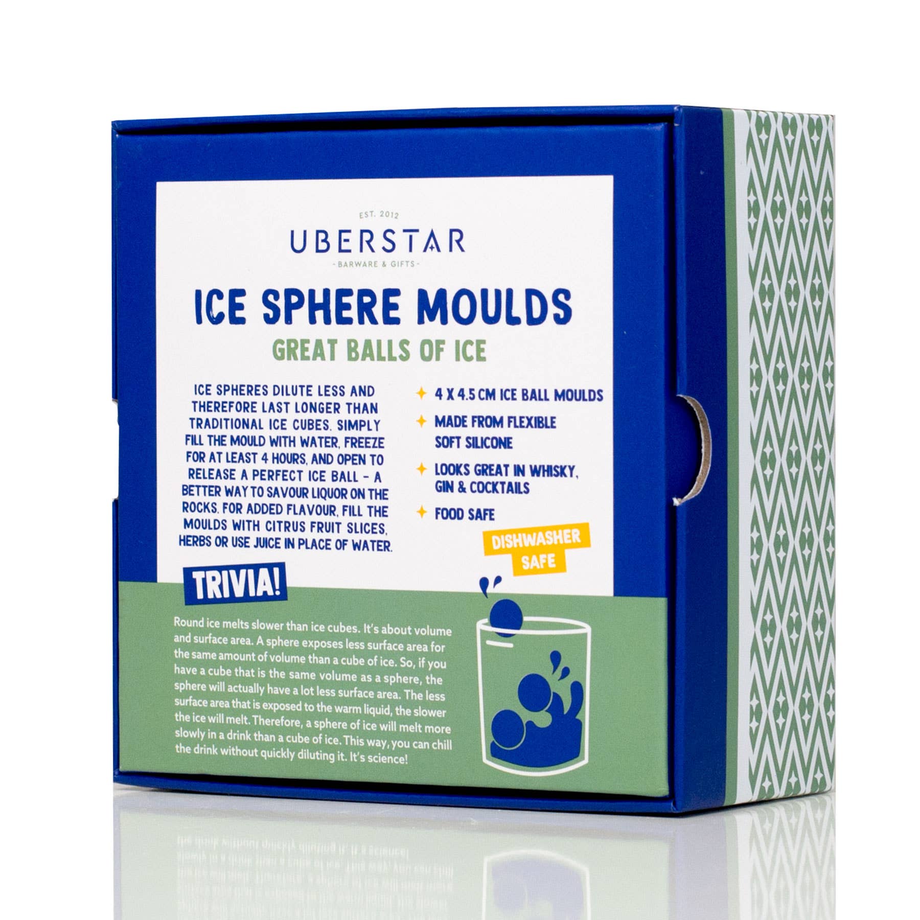 UBERSTAR – wholesale Ice tray/mould – Ice Sphere Molds - Set of 4 Green4