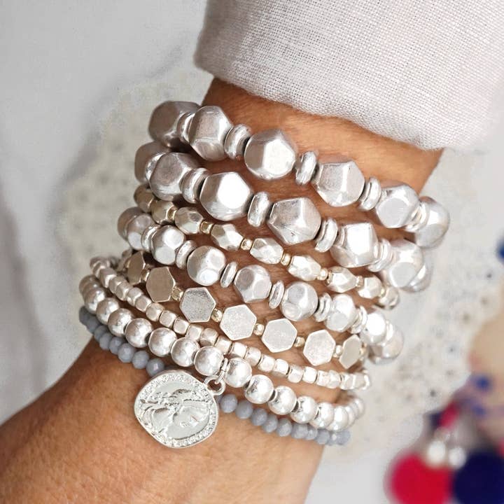 PennyLine inc - Wholesale Beaded Bracelet - Bohemian Bracelet Set with a Coin2