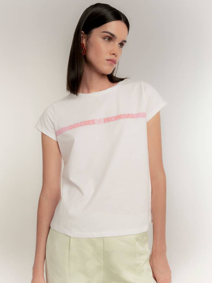 Dolores logo pink t-shirt for wholesale by Dolores Promesas