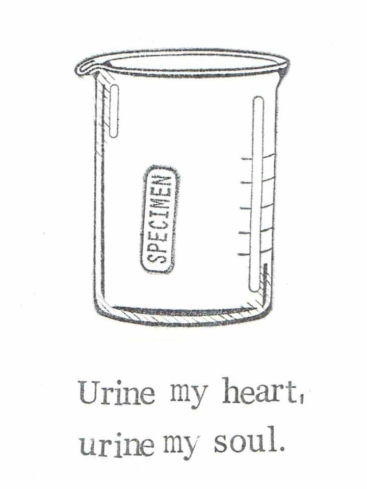 Tarjeta Orina My Heart | Funny Medical Humor Lab Juego de palabras Geeky Science Valentine para venta al por mayor de BlueSpecsStudio