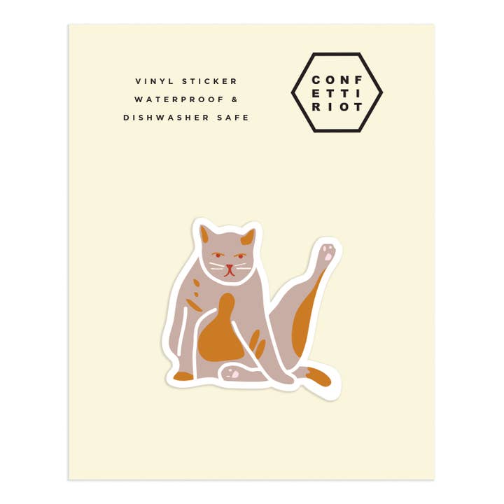 Confetti Riot - Wholesale Sticker - Sexy Cat - Sticker1