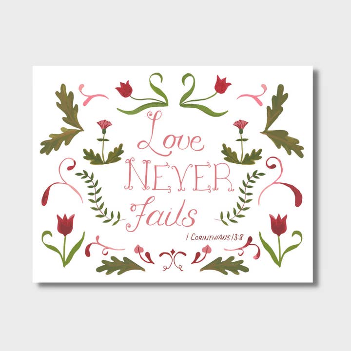 Tulip Design Company - Wholesale Birthday Card - Love Never Fails Greeting Card0