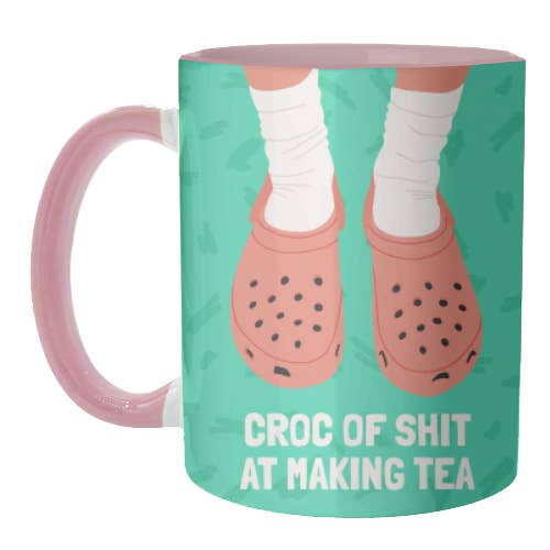 Tazze «CROC OR SHIT TEA» di AbigoLucky per la vendita all'ingrosso da parte di ART WOW