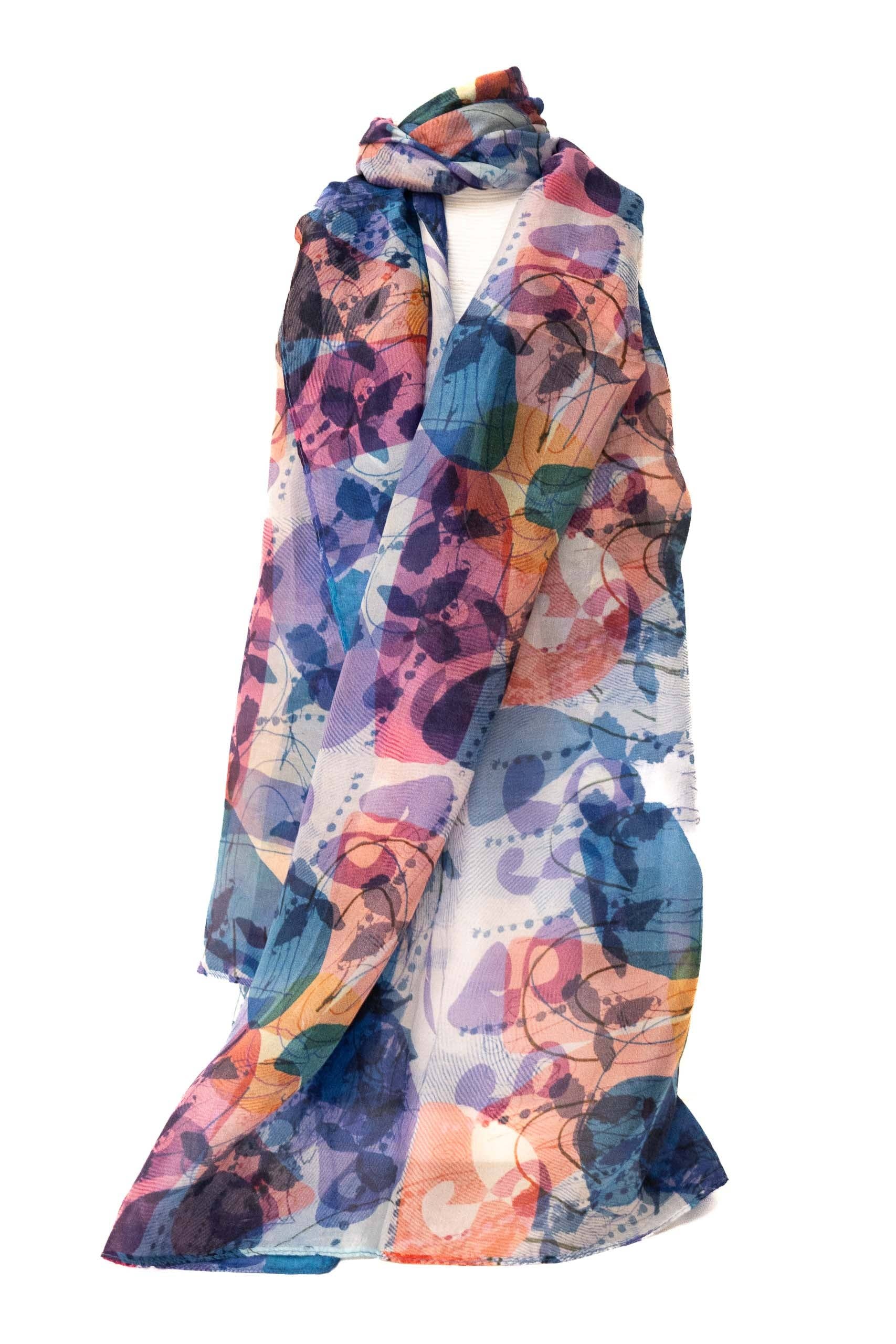 KLK - Wholesale Scarf - Women's - Multi Shape Silk Scarf1