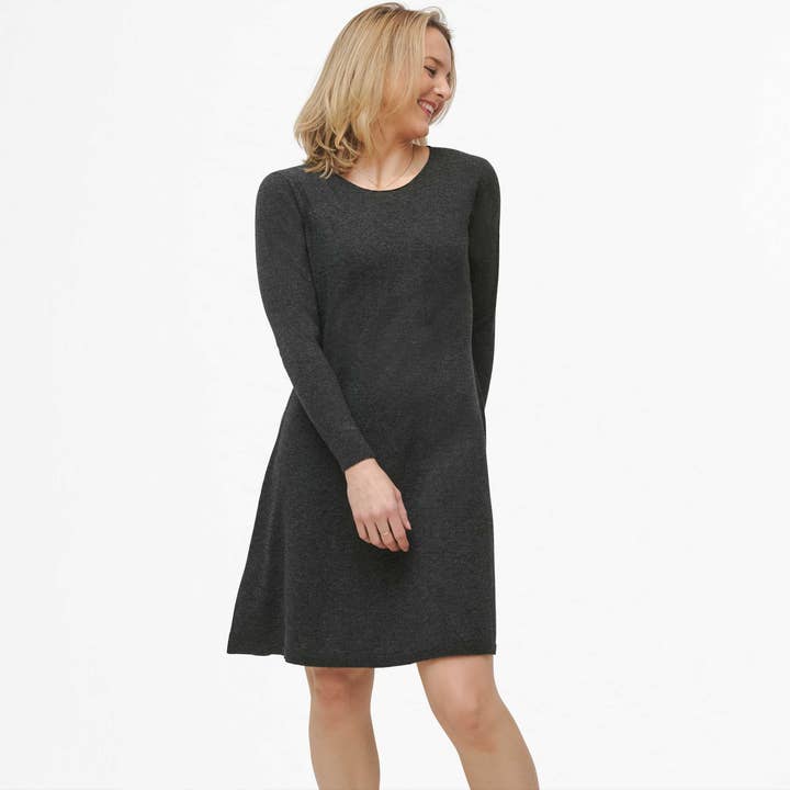3D Knit Yak/Merino Wool Swing Dress for wholesale by Oliver Charles