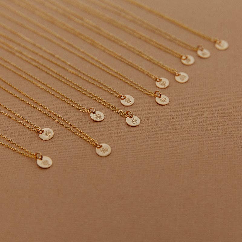 Made By Mary – Großhandel Kette mit Anhänger/Charm – Mini Geburtsblumen-Halskette3