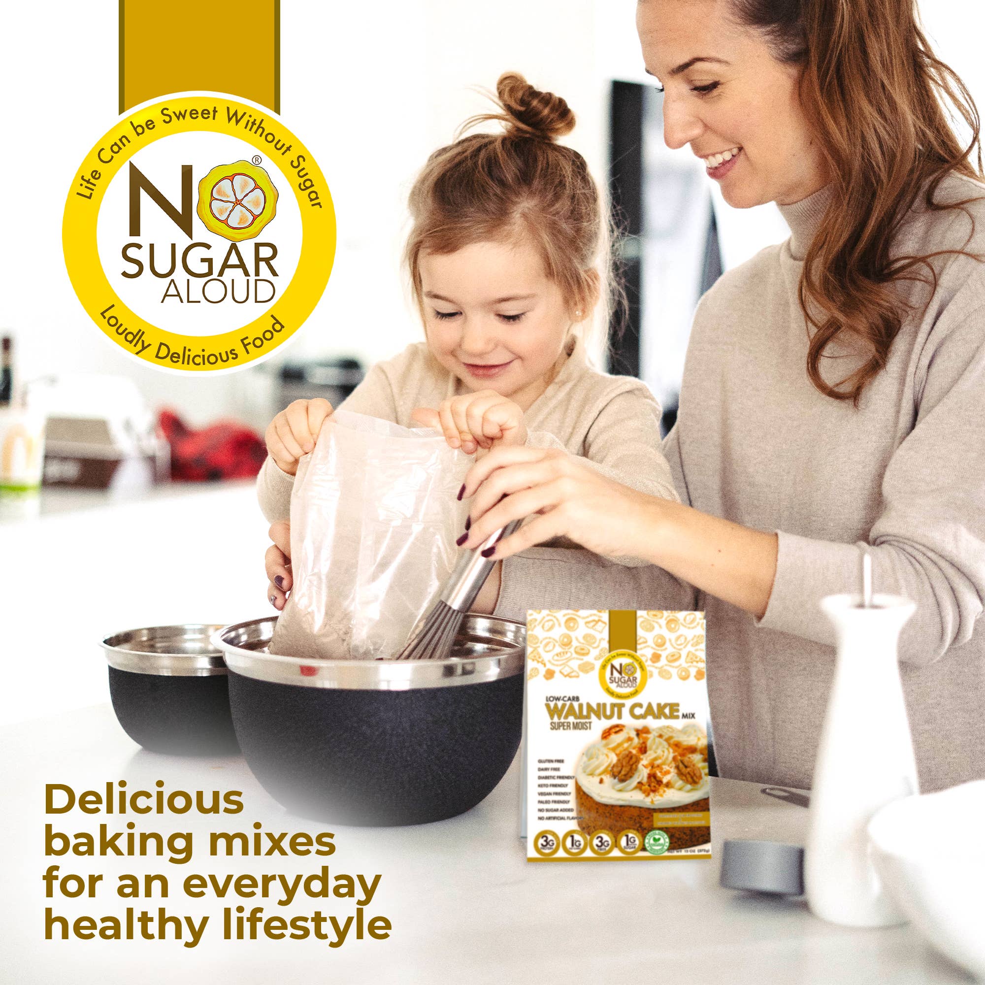 No Sugar Aloud LLC - Wholesale Cake Mix - Low-Carb Walnut Cake Mix5