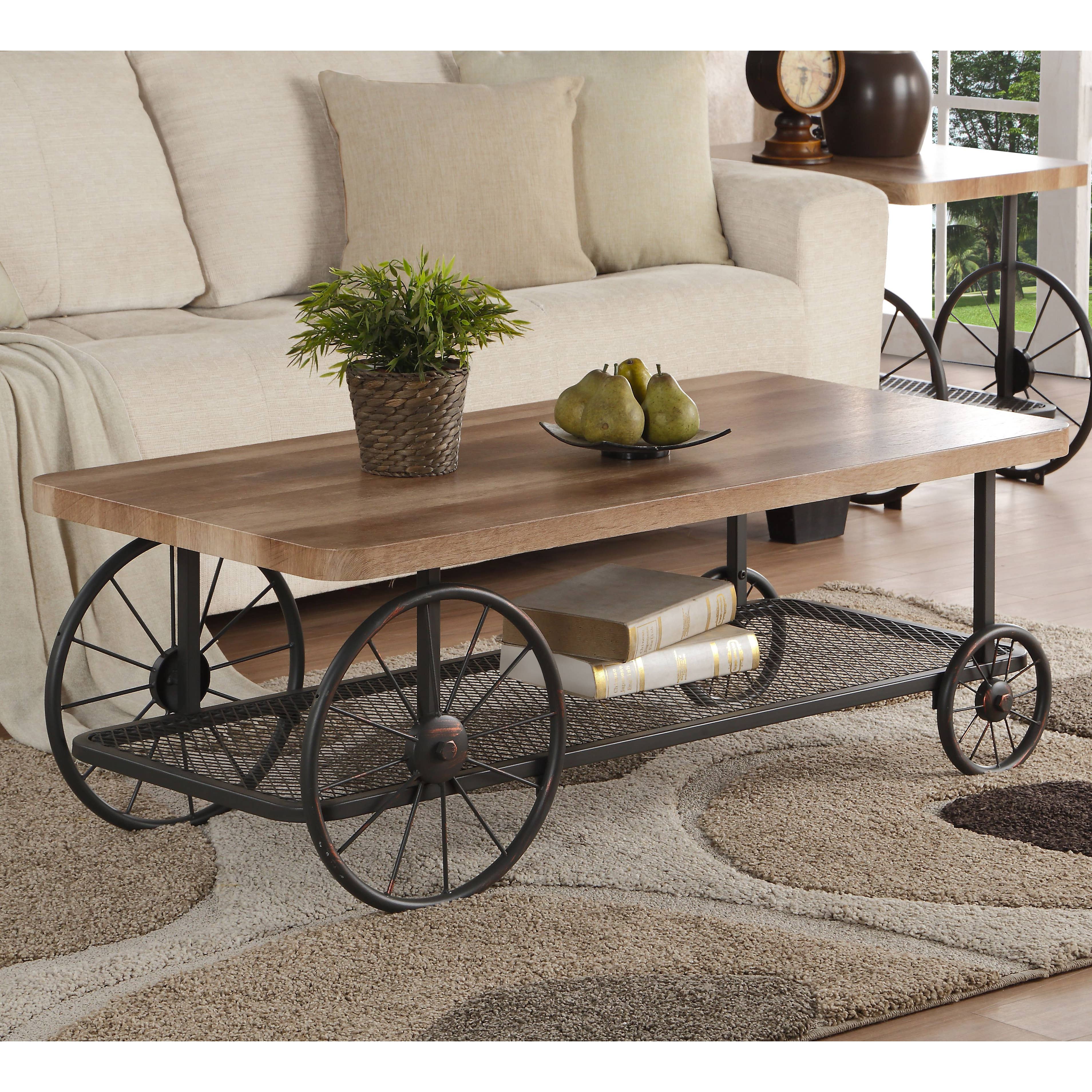 Acme Furniture Industry, Inc. - Wholesale Coffee Table - Francie Coffee Table w/ Bottom Shelf, Oak & Antique Gray5