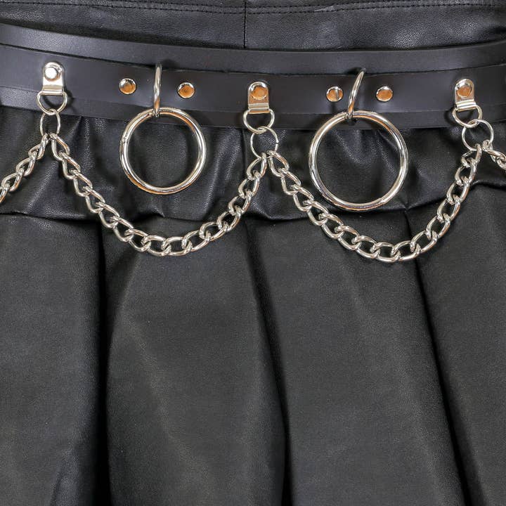 Funk Plus - Wholesale Belt - Women's - BT501L CHAIN D RING BONDAGE BELT