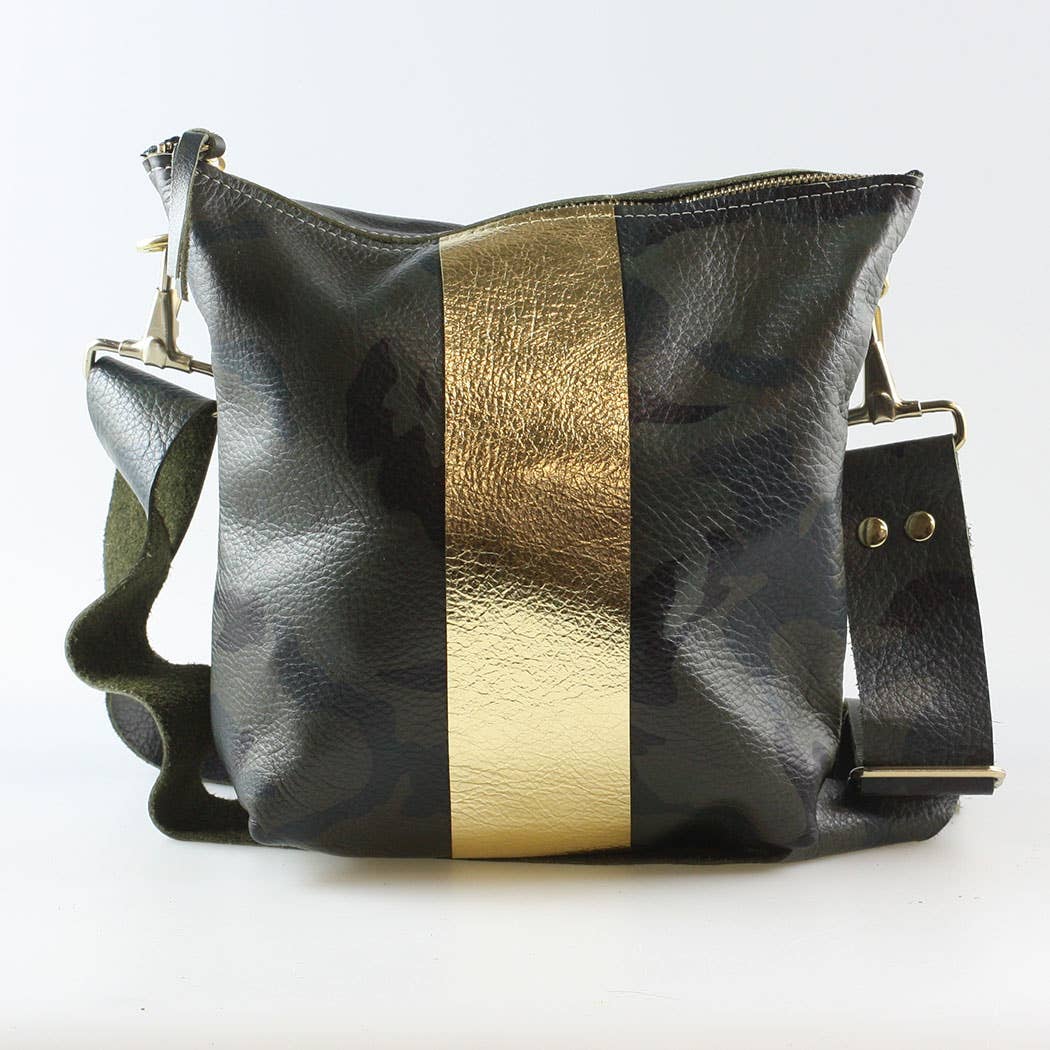 Zina Kao Exclusives - Vente Sac à bandoulière – femme - Le sac à bandoulière Graham : camouflage et tissu doux6