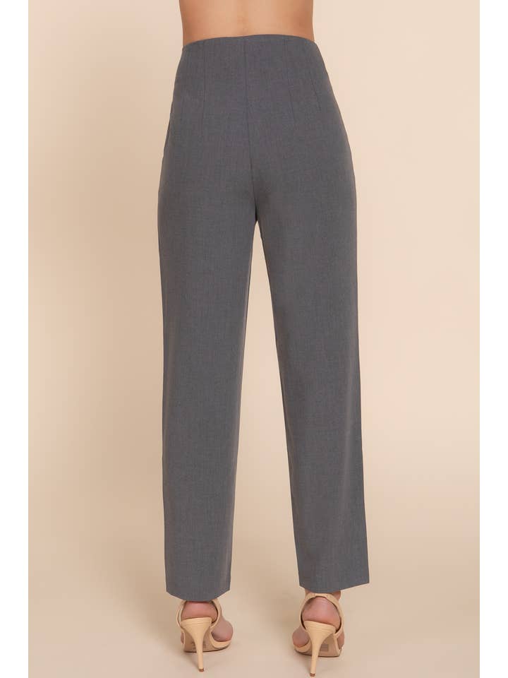 Active Basic | Active USA - Wholesale Pants - Women's - High Waist Pintuck Detail Long Pants20