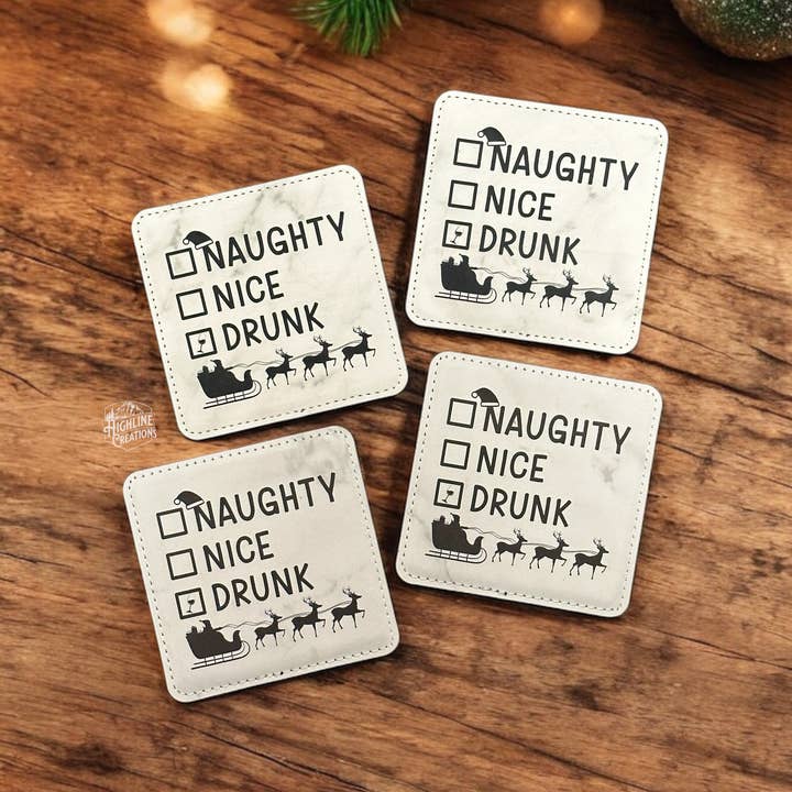 Highline Creations - Wholesale Coasters - Santa’s List Coasters