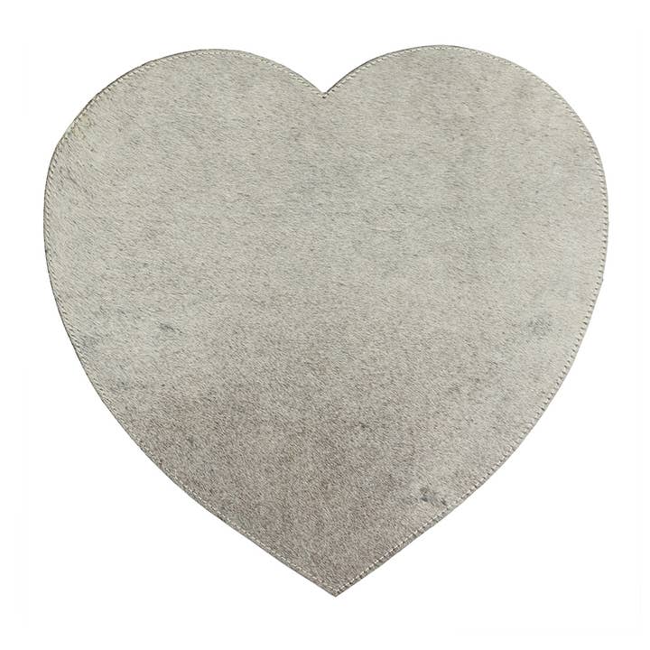 Tovaglietta In Pelle Di Vacchetta A Cuore Grigio 39 Cm per la vendita all'ingrosso da parte di Mars & More - Brand of B Living