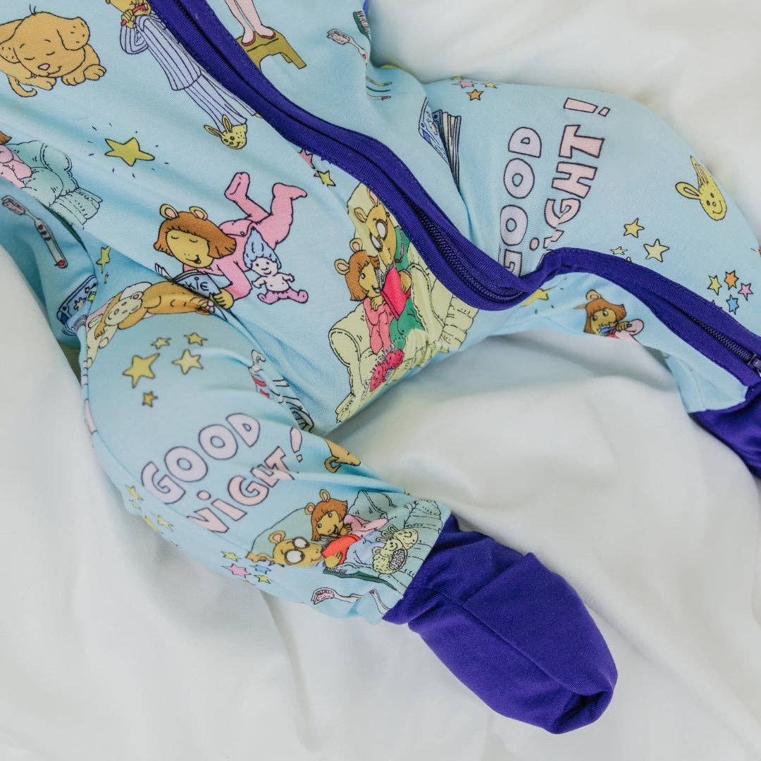 Blue Multi Good Night Arthur™ Bamboo Convertible Baby Pajamas for wholesale on Faire7