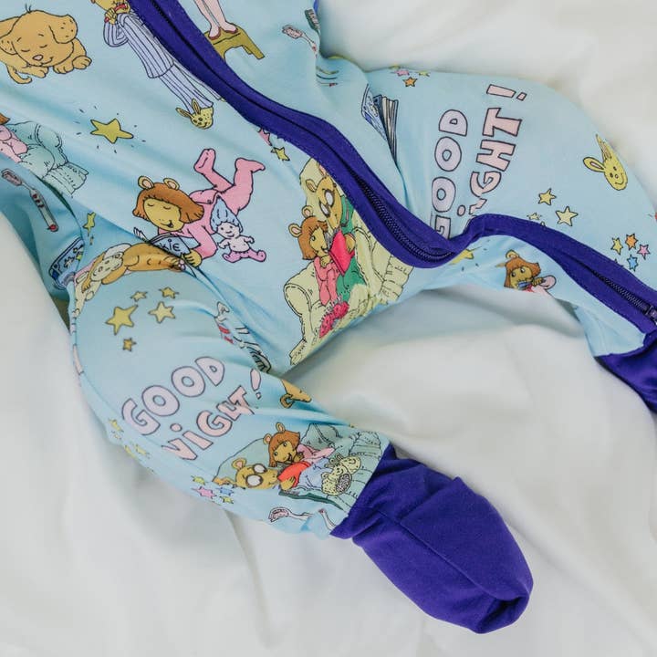 Blue Multi Good Night Arthur™ Bamboo Convertible Baby Pajamas for wholesale on Faire7