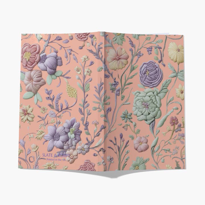 Cuaderno A5 'Flores Pastel' de Slate and Script, 80 páginas para venta al por mayor de Slate and Script