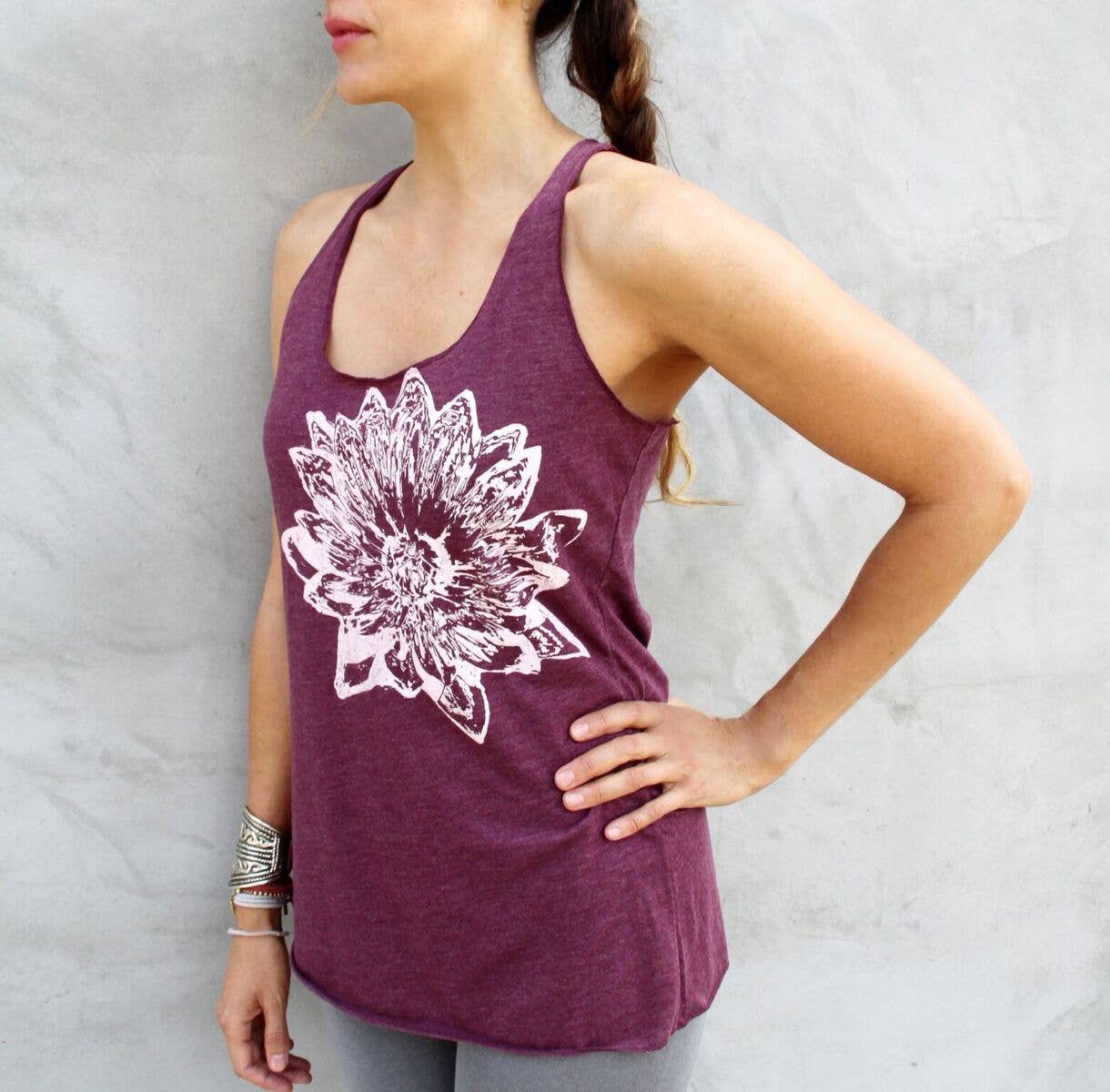 Blonde Peacock - Wholesale Tank Top - Women's - Lotus Racerback Tank Top 2