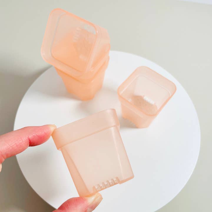 Coco and Palm Trees - Wholesale Plant Pot - Pink Mini Square Pots1