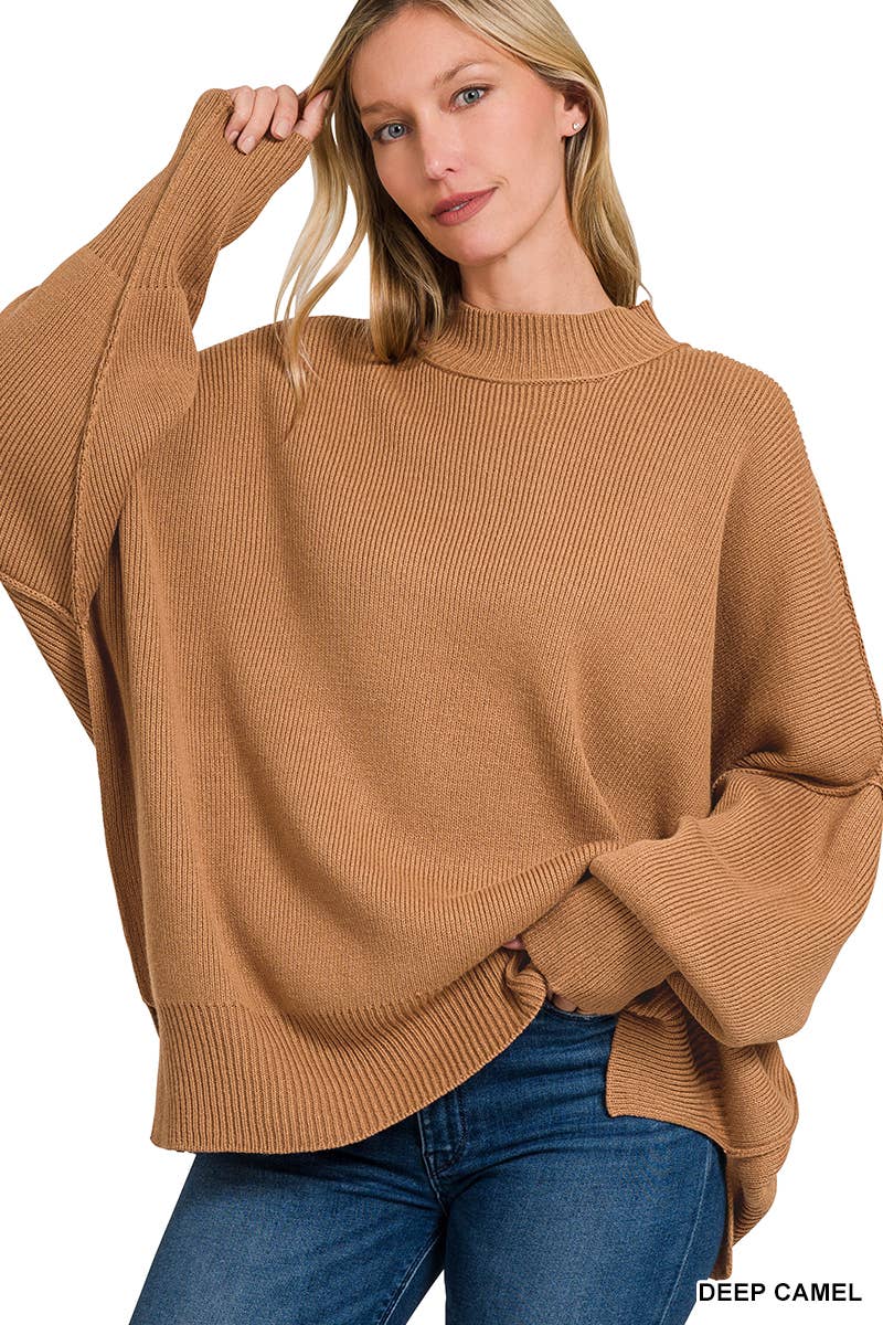 Vanilla Monkey - Wholesale Knit Sweater - Women's - Side Slit Oversized Sweater1