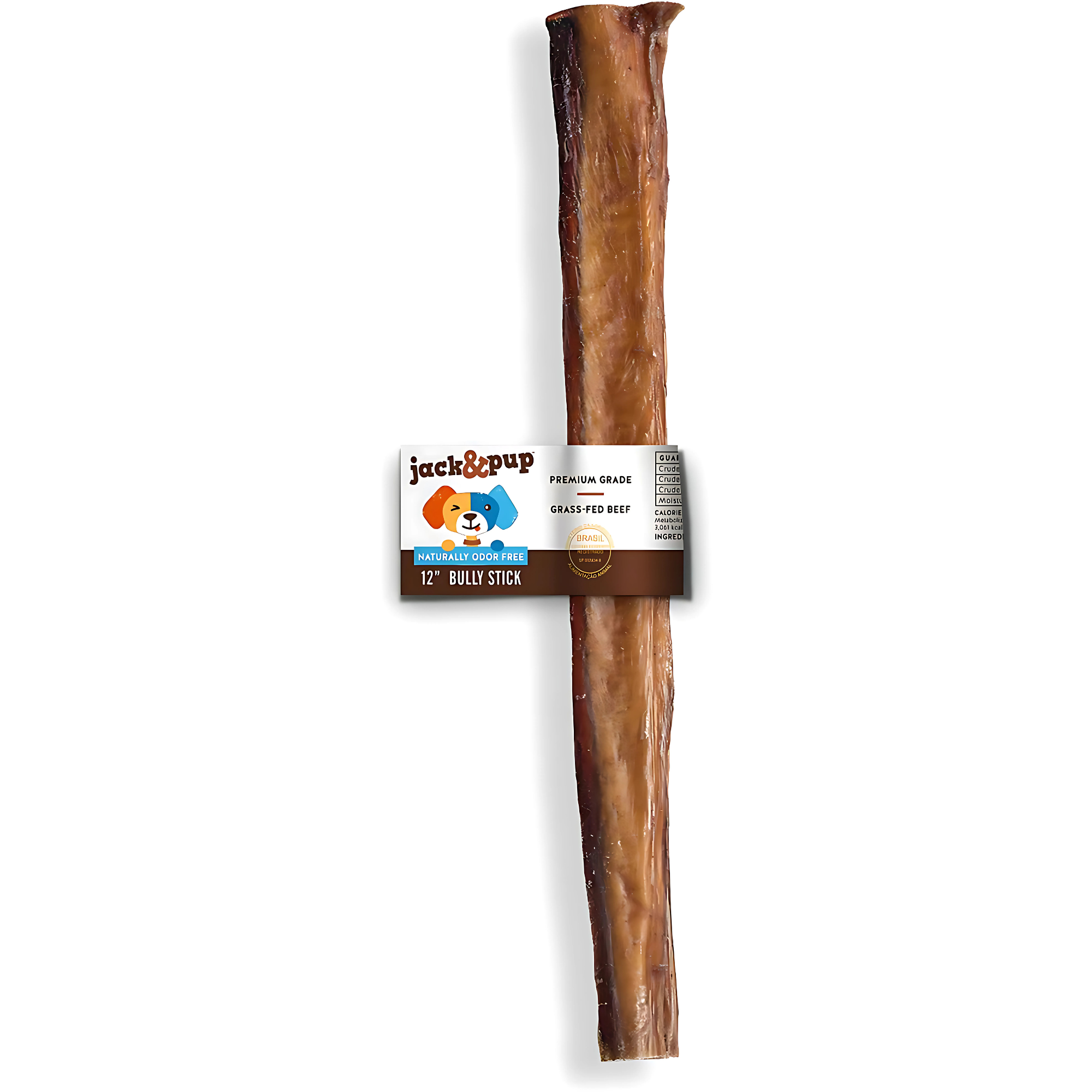 J&C PET SUPPLY LLC - Wholesale Pet Treats - Dog - 12 Inch Bully Stick Jack&pup Dog Treats0