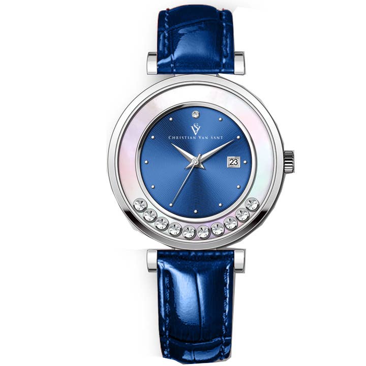 Christian Van Sant Women's Bria Blue Dial Watch - CV3812 for wholesale by Auction Clearance