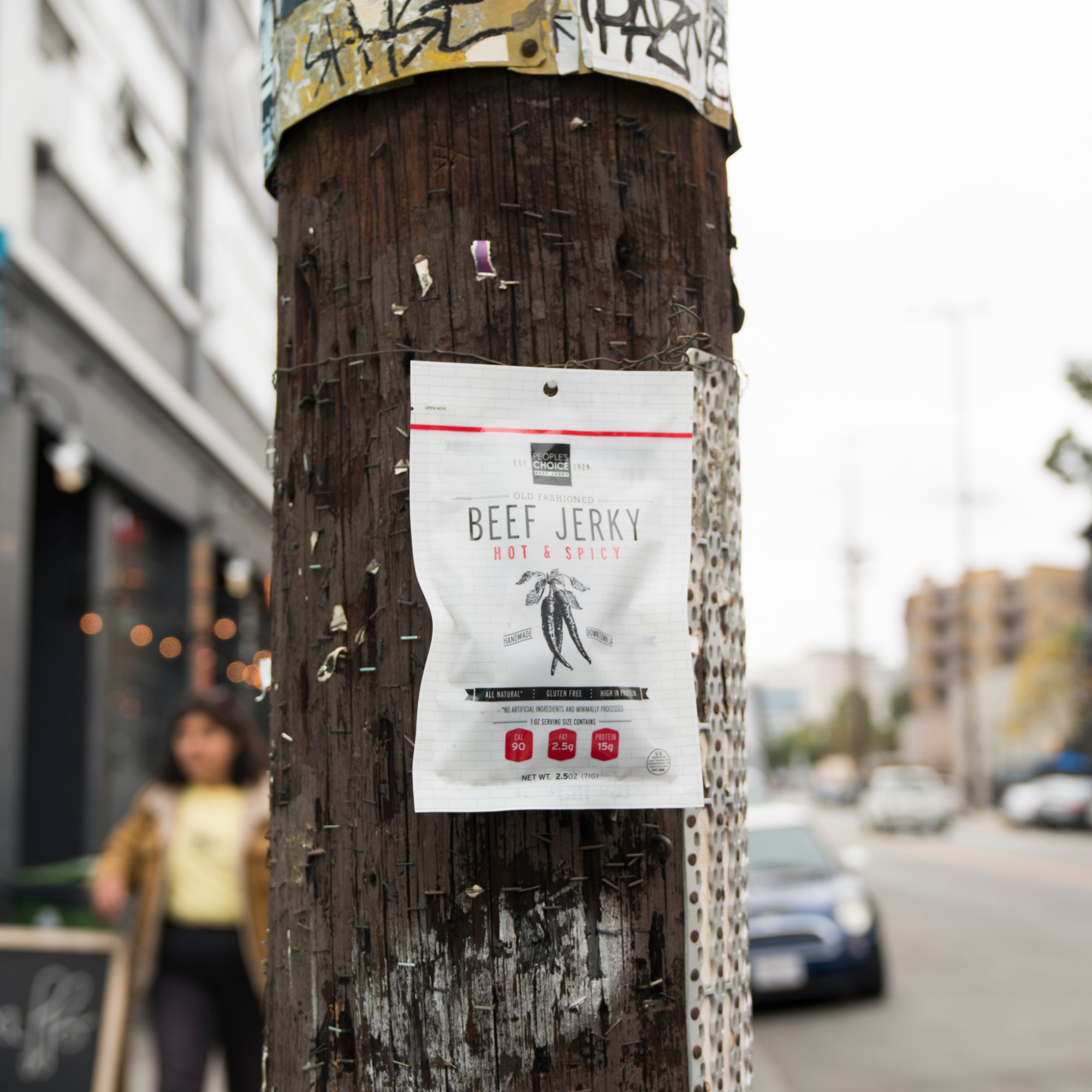 People's Choice Beef Jerky - Wholesale Jerky - Old Fashioned - Dry Style - Hot & Spicy Beef Jerky 2.5oz5