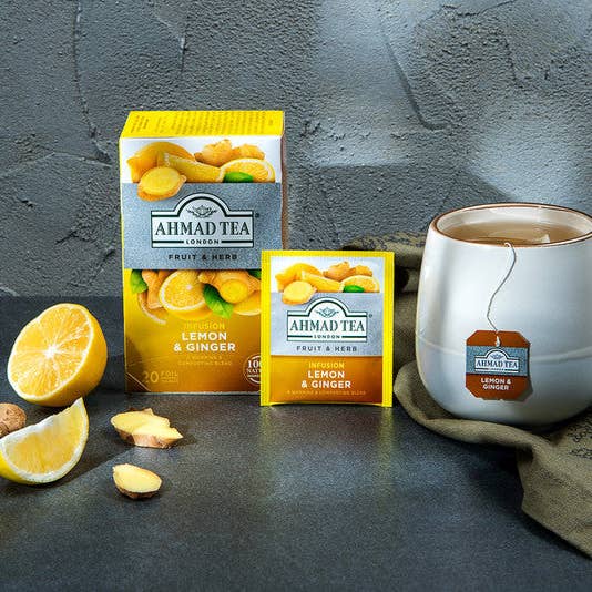 Ahmad Tea – wholesale Tea bags – 20 Teabag Lemon & Ginger4