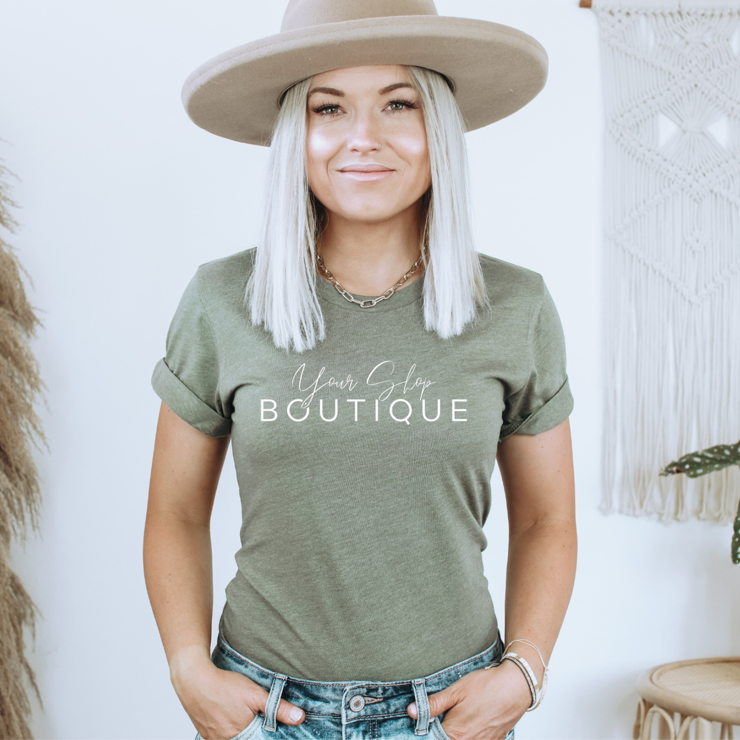 Custom Shop Name or Text Personalized Boutique Logo T-Shirt for wholesale on Faire9