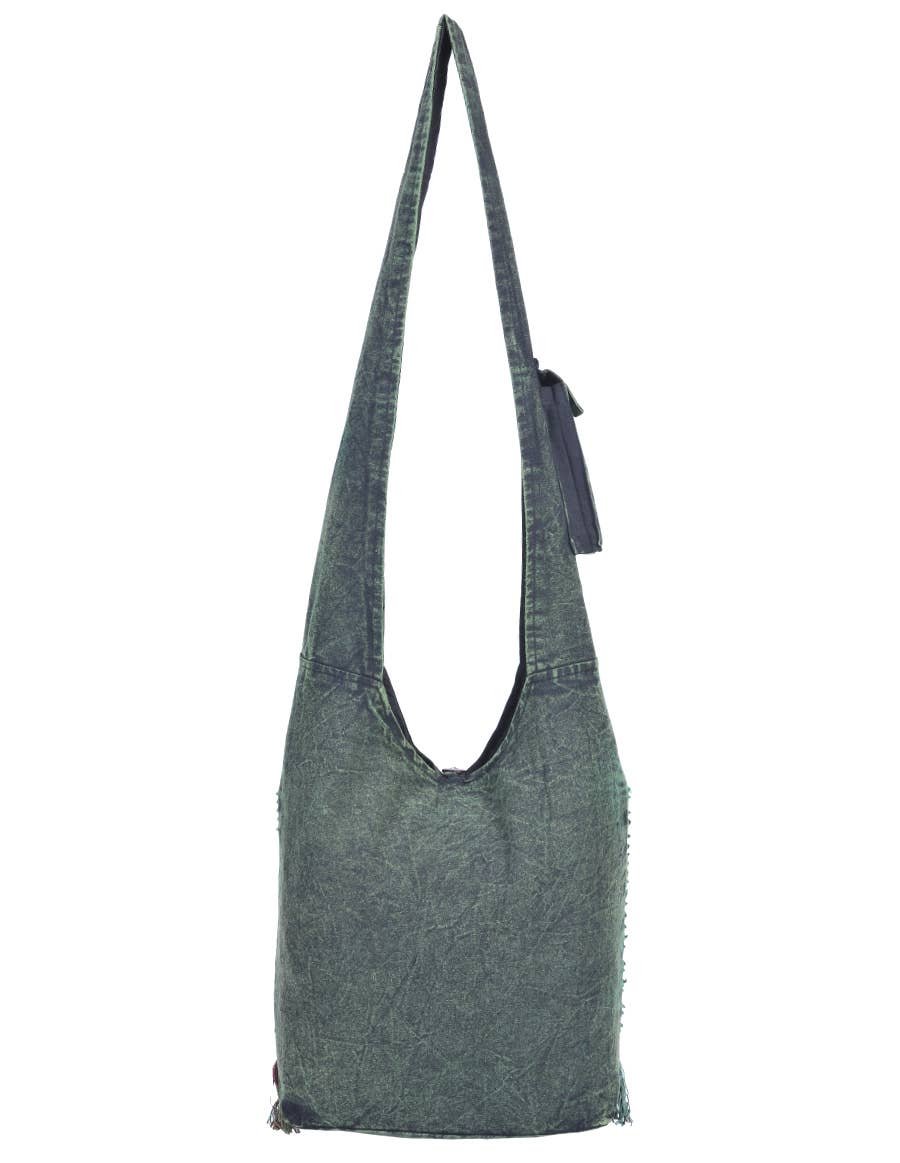 The Collection Royal / Royal Handicrafts - Vendita all'ingrosso Borsa a tracolla - Donna - Borsa Hobo a tracolla Hippie Boho ricamata a forma di fungo in cotone17